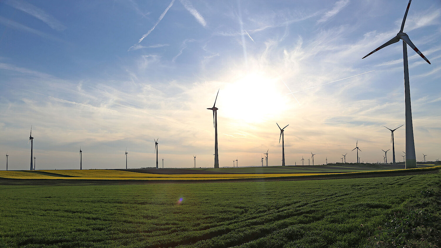 Foto wind turbines